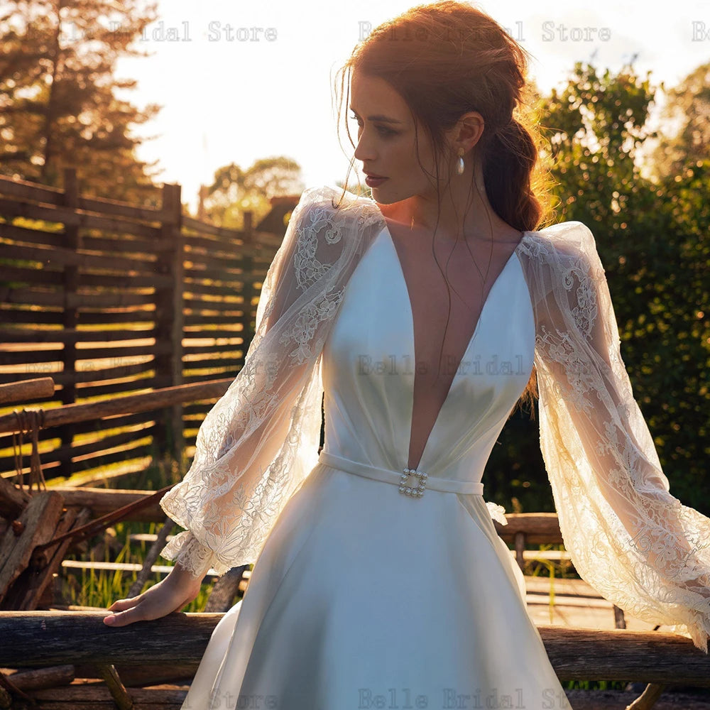 Robes de mariée en dentelle élégante