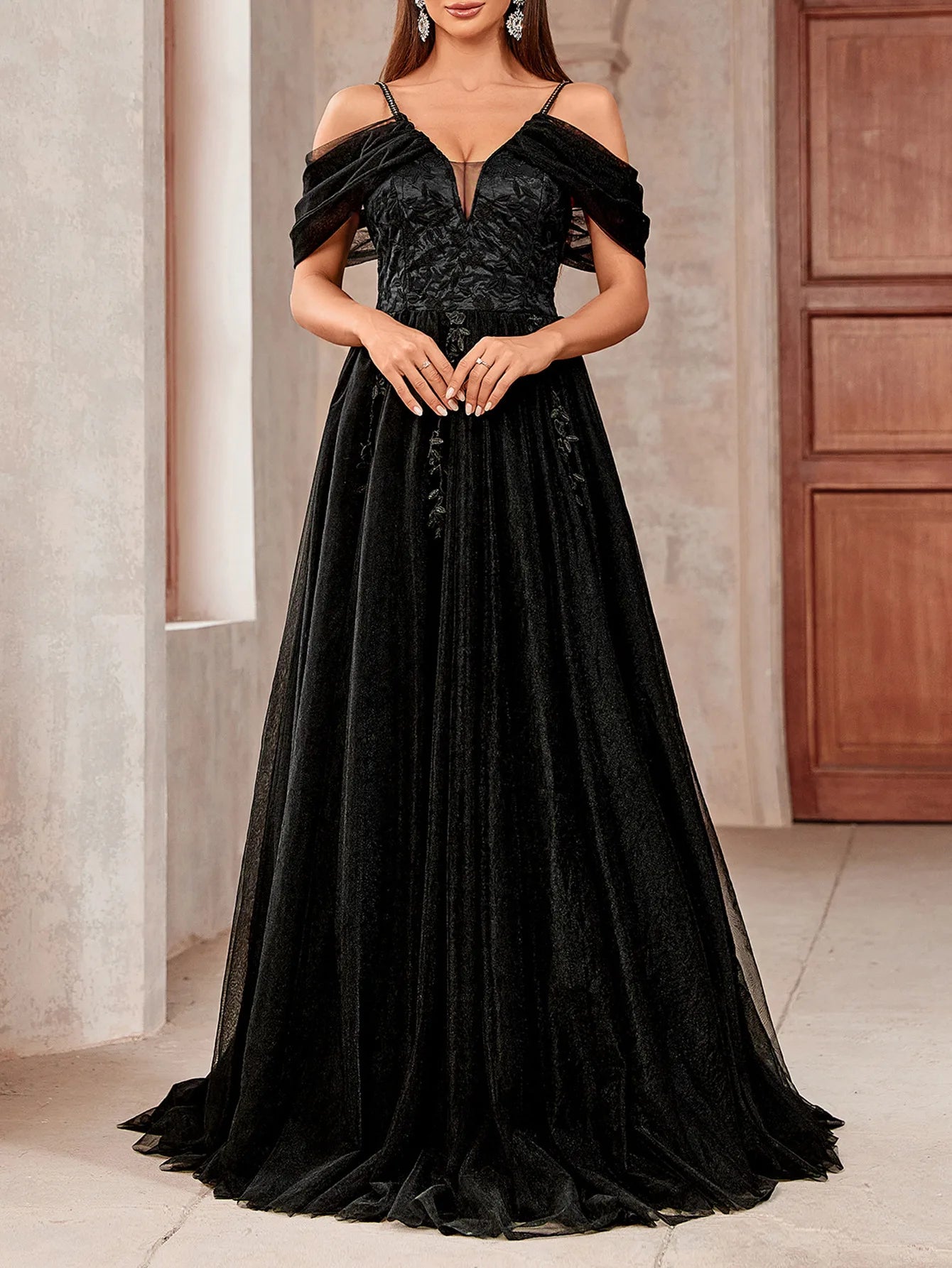 Abito da sposa nero sexy abito da sposa ospite wonen retro tulle sirena estate elegante 2024 vestidos para mujer abiti da sposa avorio