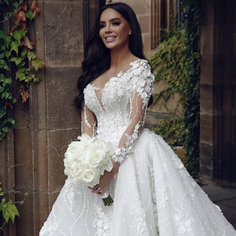 Britándose Brautkleid Organza con Vestido de Palla de Princesa 30d Vestidos OCCO COLLO ELEGANTES Vestidos de novia ROBES DE MARIEE