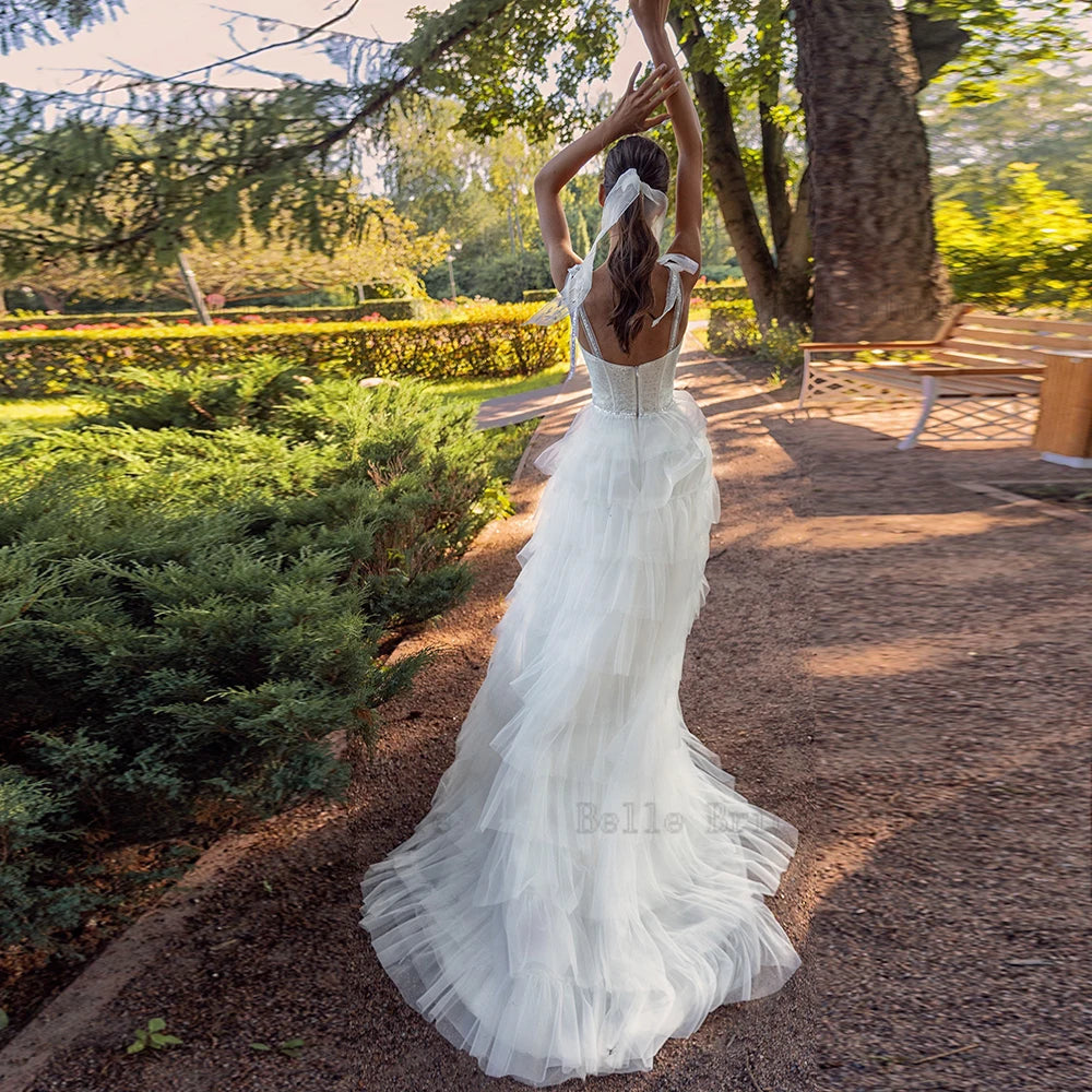 Cinghie spaghetti abiti da sposa abiti da sposa senza maniche senza spalline