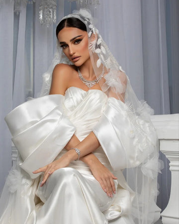 Свадебное платьe Vestidos de novia Hochzeit Kleider A-Line Elegante Weg Von Der Schulter Brautkleider Für Sexy Frauen