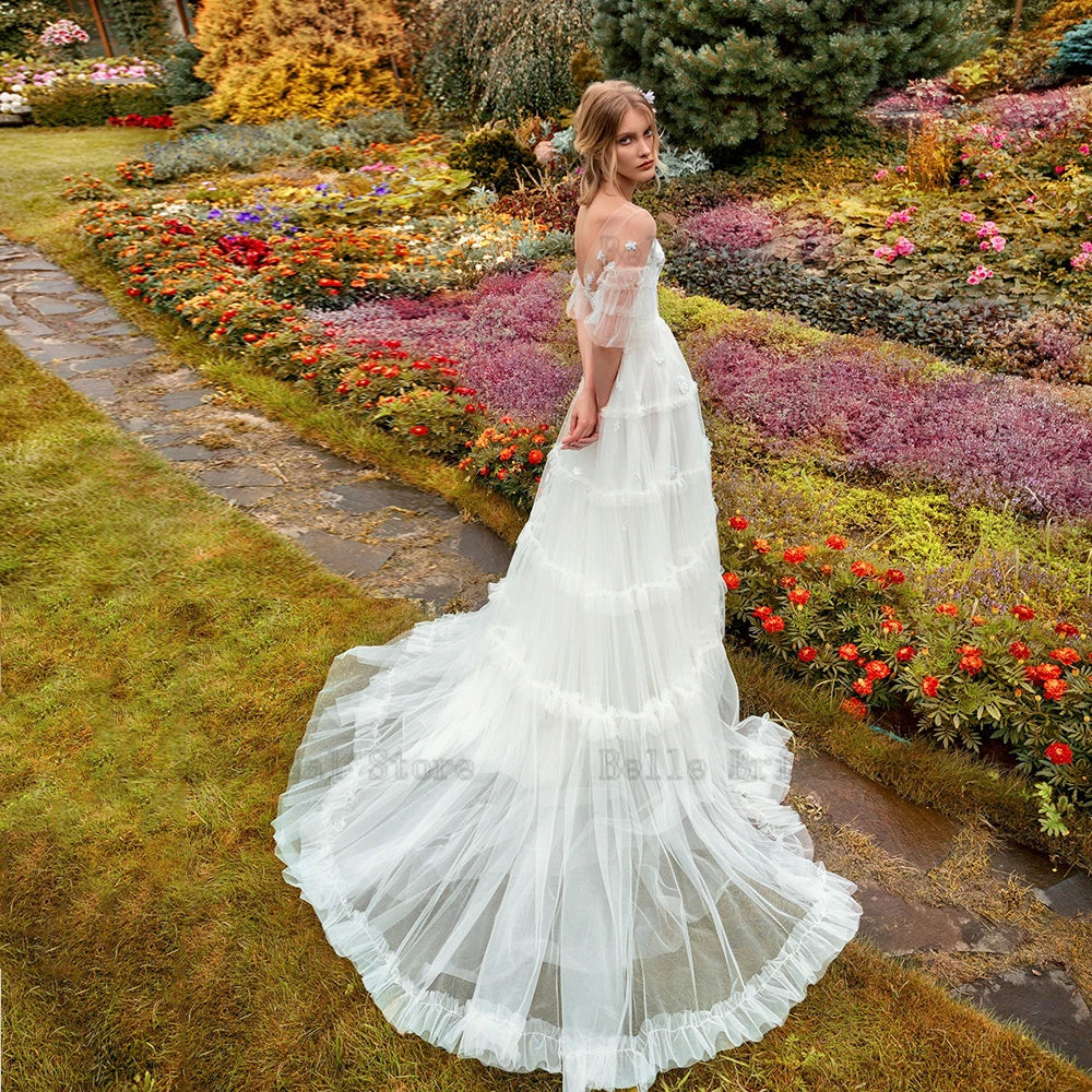 Robes de mariée en tulle élégant