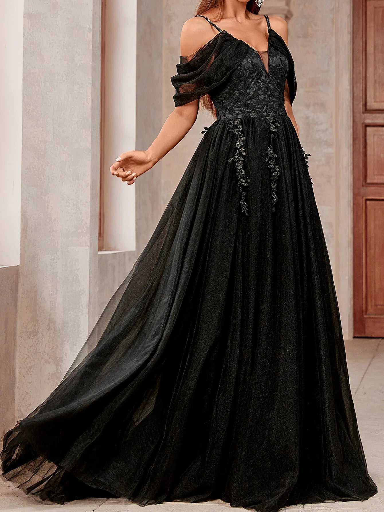 Abito da sposa nero sexy abito da sposa ospite wonen retro tulle sirena estate elegante 2024 vestidos para mujer abiti da sposa avorio