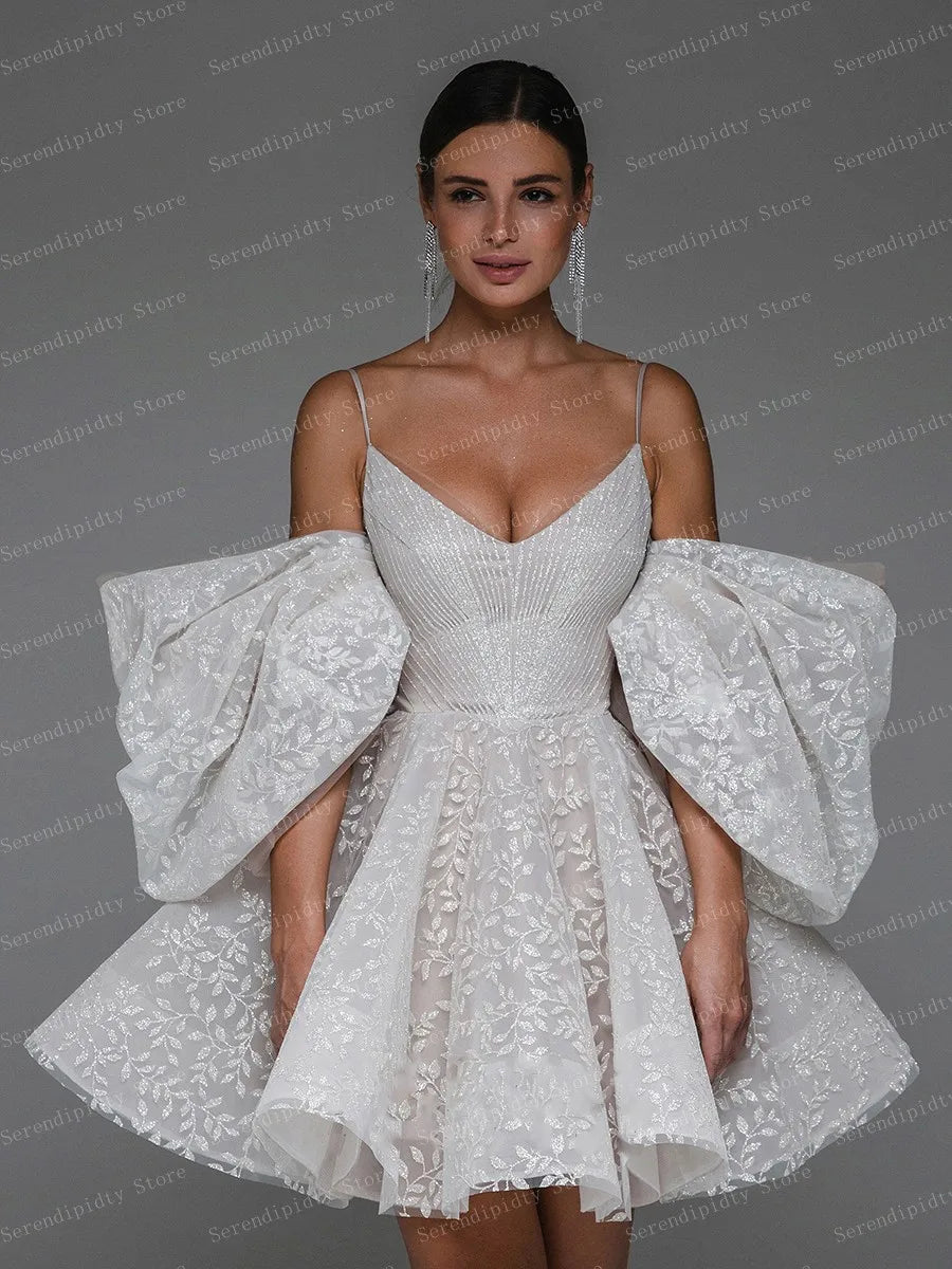 Abito organza bianco a v-scollo abito da ballo per increspatura abito applique abito abito in pizzo scintillante più taglia da sposa più dimensioni più dimensioni