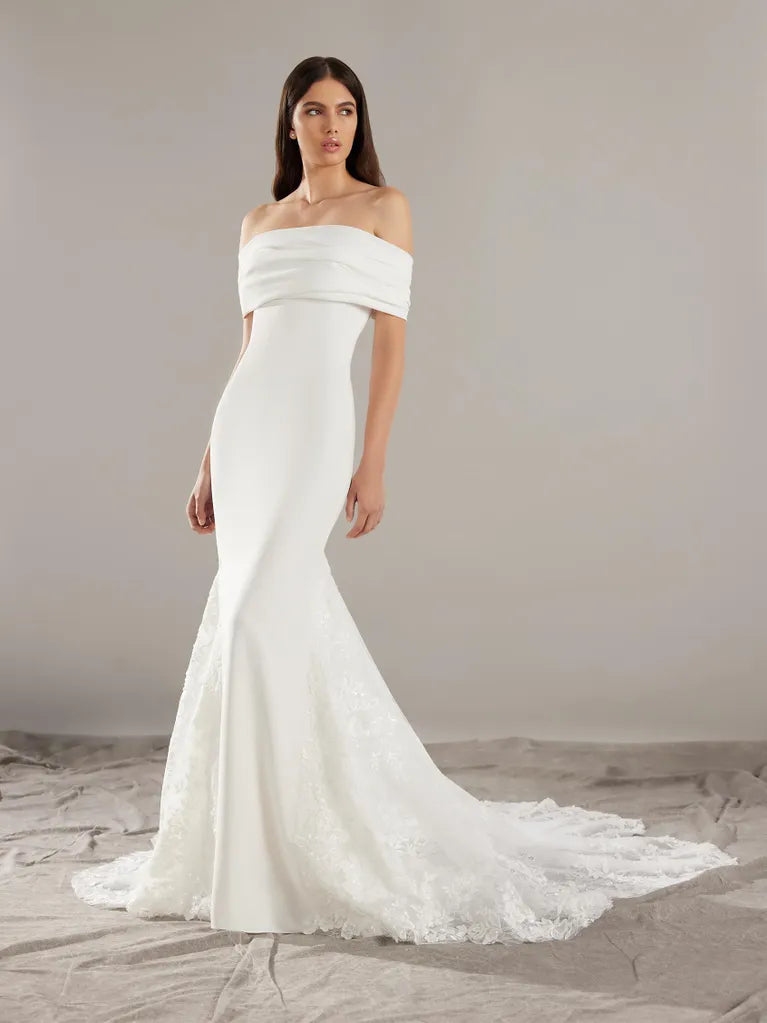 Abito da sposa sirena in crepe