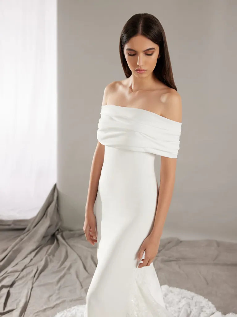 Abito da sposa sirena in crepe